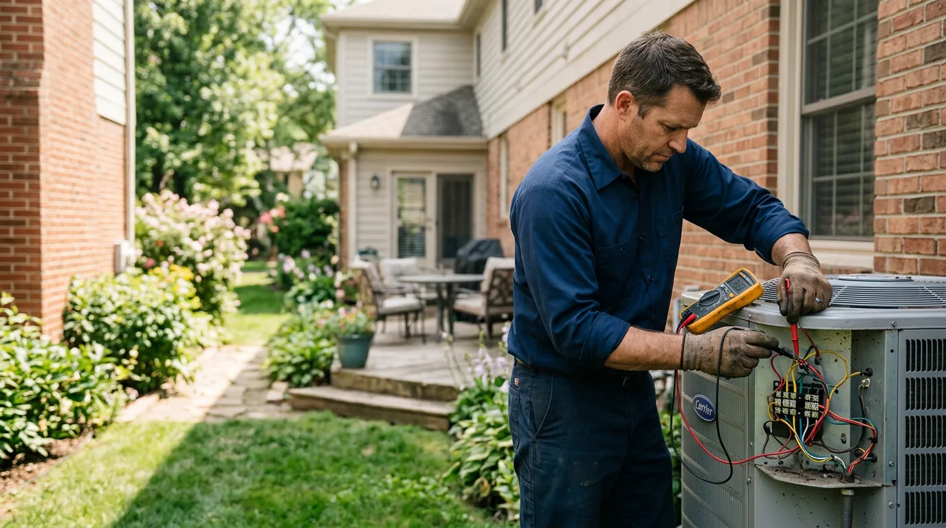 HVAC technician working near Left Hand, WV